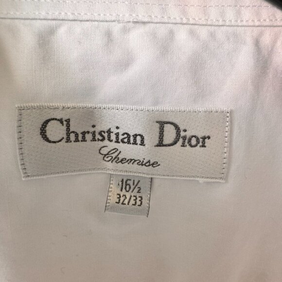 Christian Dior Chemise Cotton Button-Up Dress Shirt White - Picture 4 of 11